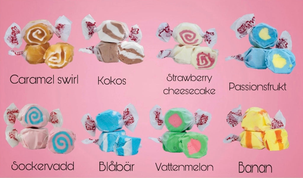 Salt Water Taffy 8 smaker/100g