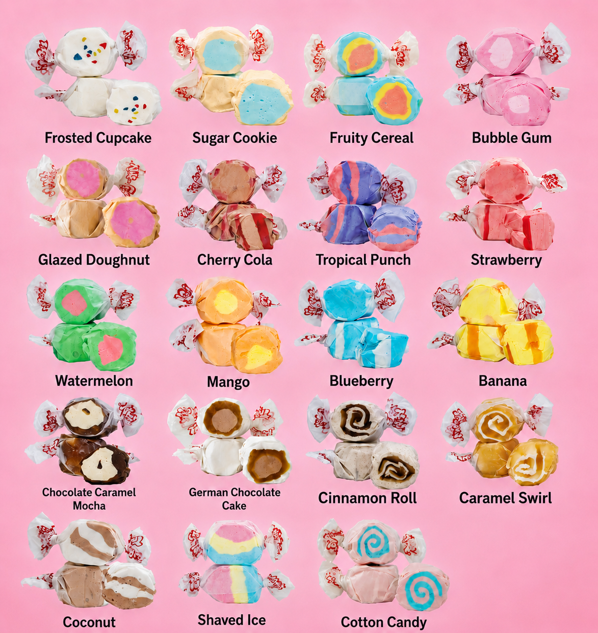 Salt Water Taffy 19 smaker/600g